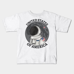 astronaute usa flag Kids T-Shirt